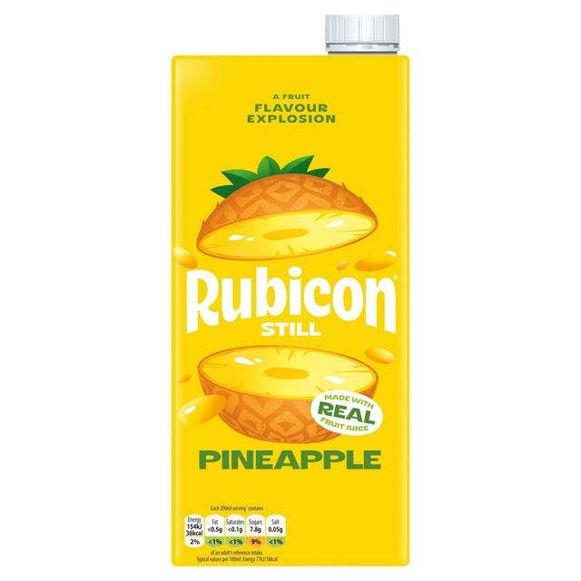 Rubicon Pineapple Juice Drink 1L, imported from the UK