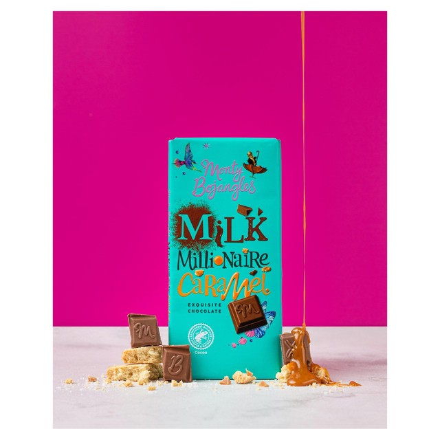 Monty Bojangles milk chocolate bar Milk Millionaire Caramel 150g, imported from the UK