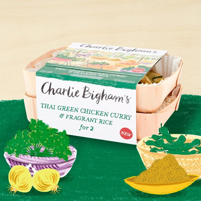 Charlie Bigham's Thai Green Chicken Curry & Rice 805g - British product