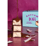 Rhythm 108 organic vegan coconut and dark chocolate bar 33g, imported from the UK