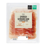 M&S Spanish Serrano Ham 70g, imported from the UK