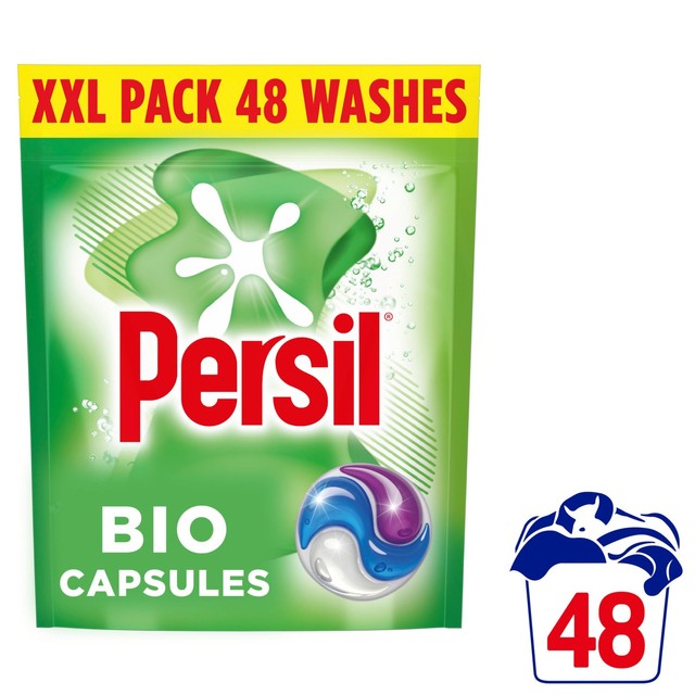 Persil Bio 3 in 1 laundry detergent capsules 48 washes, imported from the UK