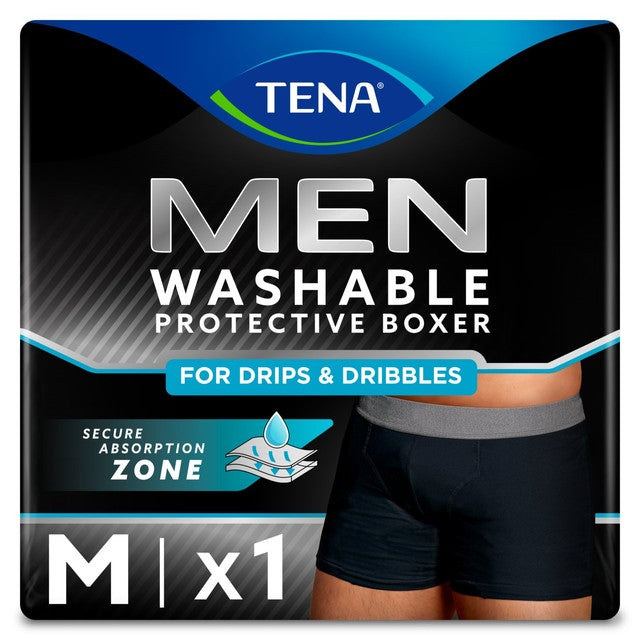 TENA men's black incontinence boxers size medium (British brand)