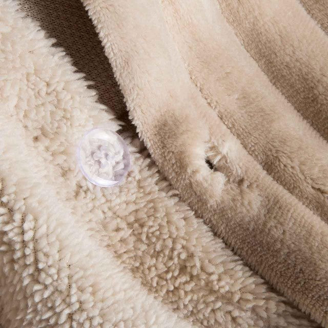 M&S cloud fleece striped bedding set single neutral, UK version
