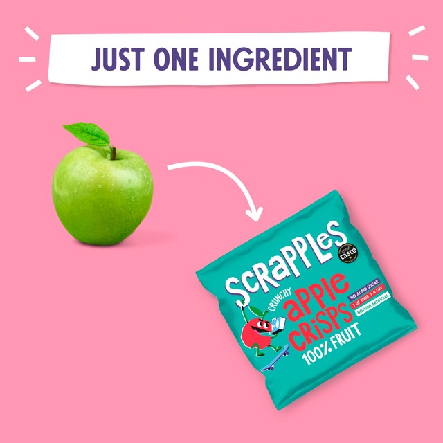 Scrapples Kids Apple Crisps Air-Dried 5x12g (British brand)
