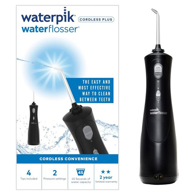 Waterpik Cordless Plus Black Portable Oral Cleanser 210ml (British brand)