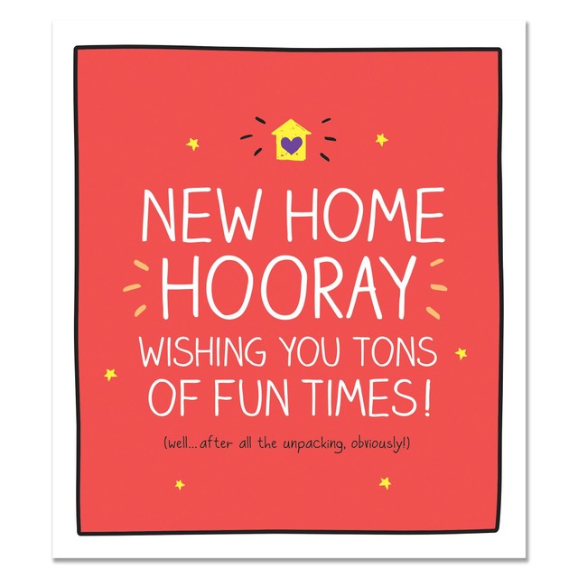 Pigment New Home Hooray greeting card, UK version