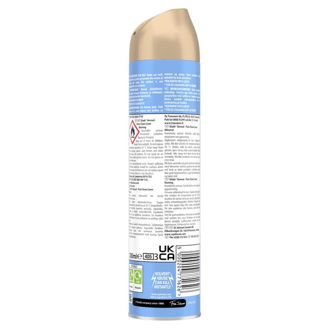 Glade Clean Linen air freshener 300ml, UK version