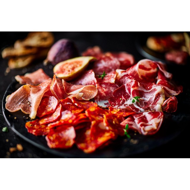 M&S Suino Nero cured pork platter selection 120g, imported from the UK