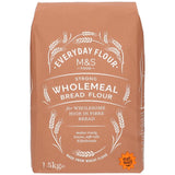 M&S strong wholemeal bread flour 1.5kg, imported from the UK