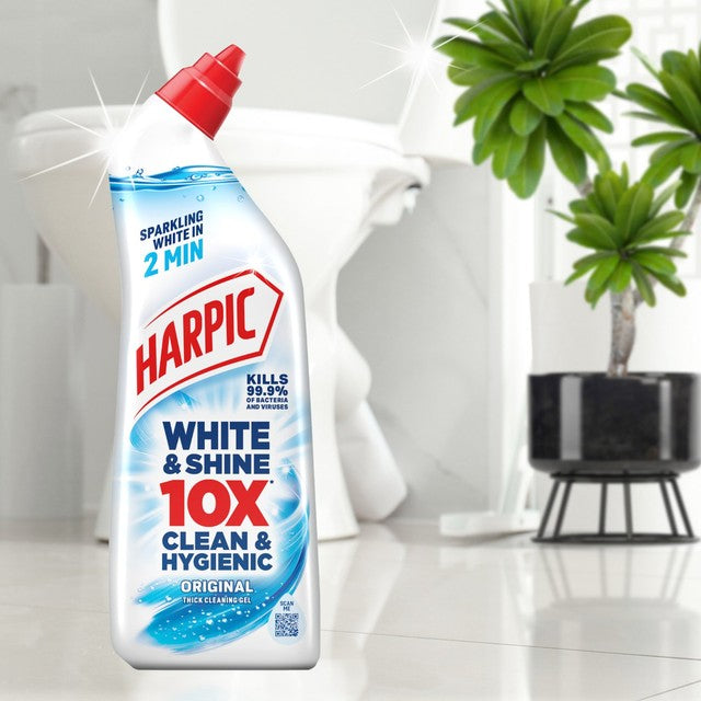 Harpic White & Shine Bleach Original toilet cleaner gel 750ml, UK version