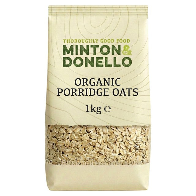 Minton & Donello porridge oats 1kg, imported from the UK