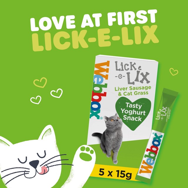 Webbox liver with cat grass cat treat 5 x 15g (British brand)