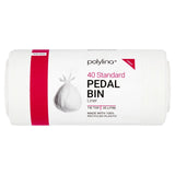 Polylina tie top pedal bin liners 35L, imported from the UK