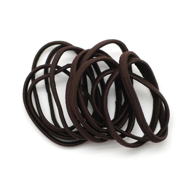 Basicare brown hair bands 8 pack - British product