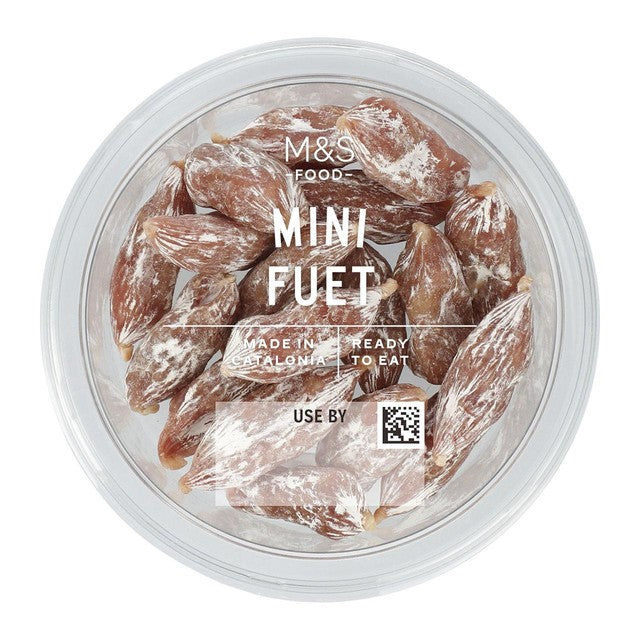 M&S Mini Fuet dry cured pork sausage, imported from the UK