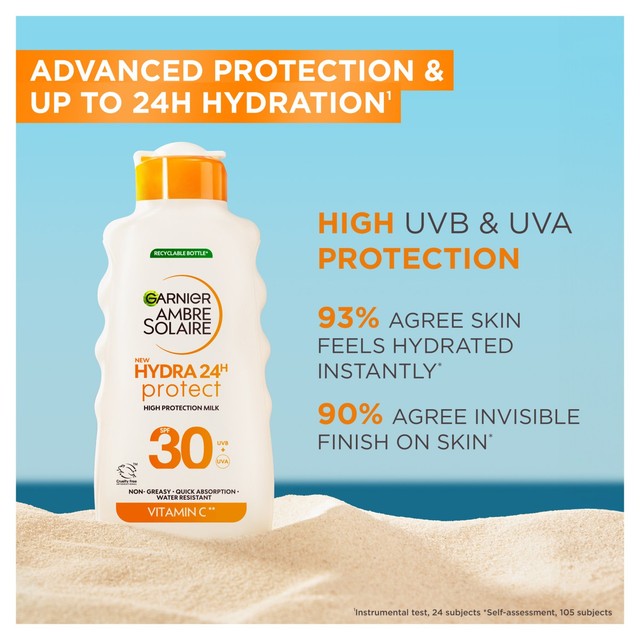 Garnier Ambre Solaire Hydra 24 sun protection lotion SPF30 175ml - British product