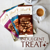 Lindt hazelnuts dark chocolate bar 150g, UK version