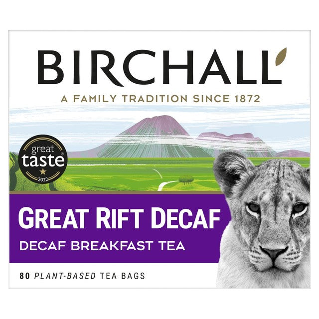 Birchall Great Rift Decaf Everyday Tea Bags 80 Count - British product