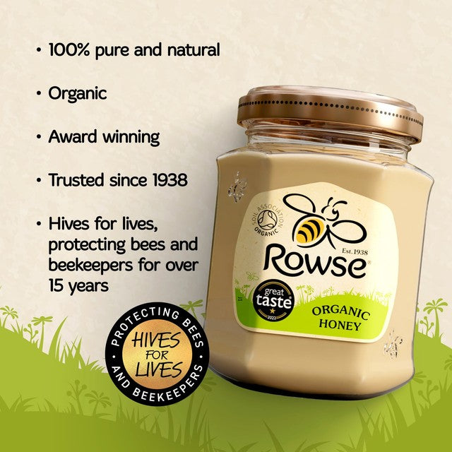 Rowse organic set honey 340g, imported from the UK
