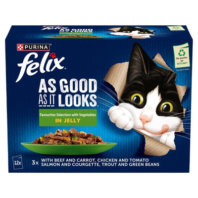 Felix Favourites with Veg in Jelly Wet Cat Food 12 x 85g