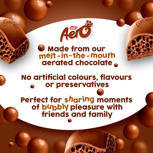 Aero hazelnut chocolate bar 90g - British product