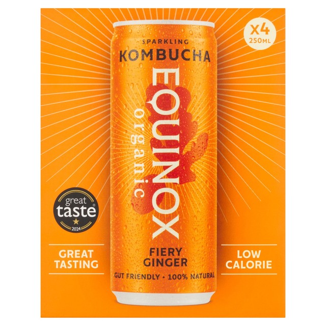 Equinox organic fiery ginger kombucha multi-pack, UK version