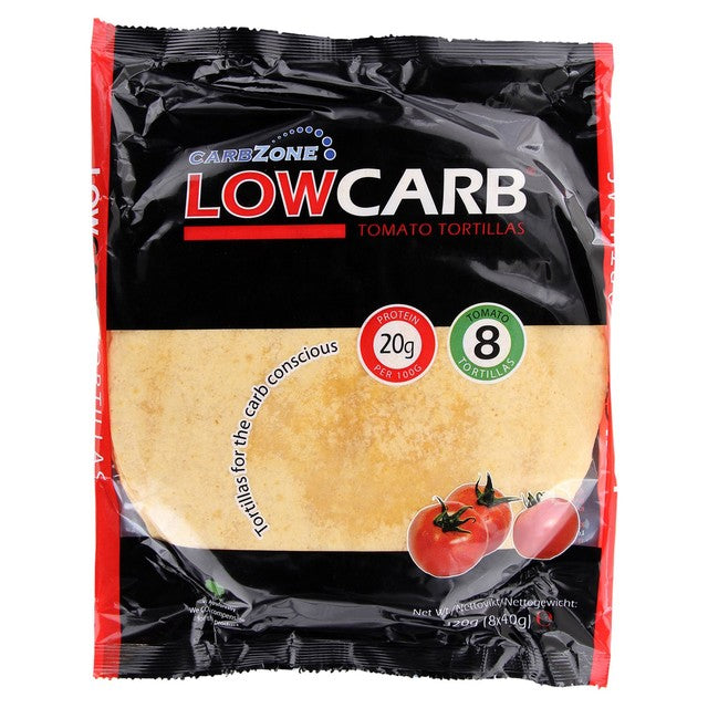 Carbzone tomato tortillas pack of 8 - British product