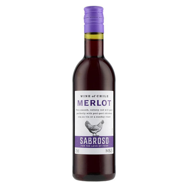 M&S Merlot red wine small bottle 125ml, imported from the UK