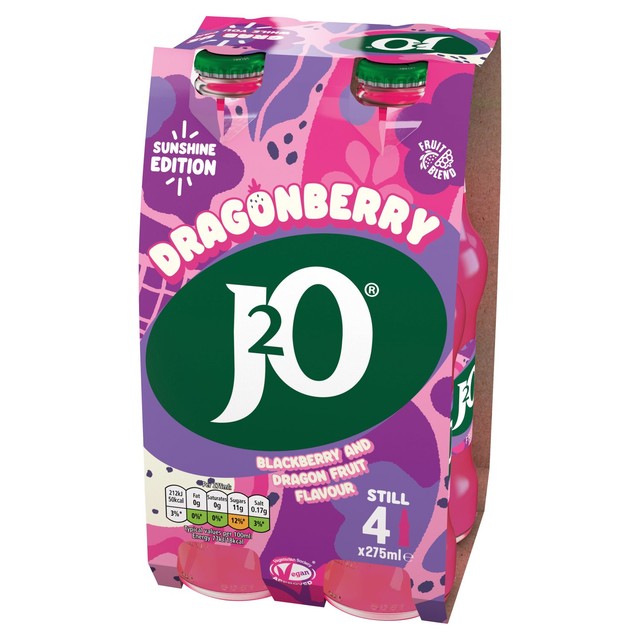J2O Dragonberry soft drink - British product