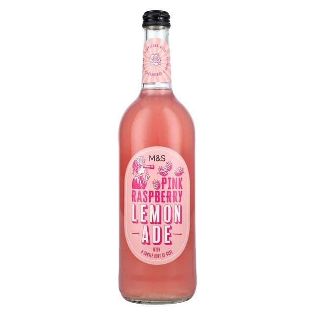 M&S pink raspberry lemonade 750ml, imported from the UK