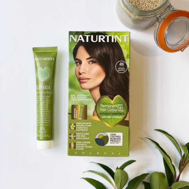 Naturtint Permanent Hair Colour Gel 4N Natural Chestnut, imported from the UK
