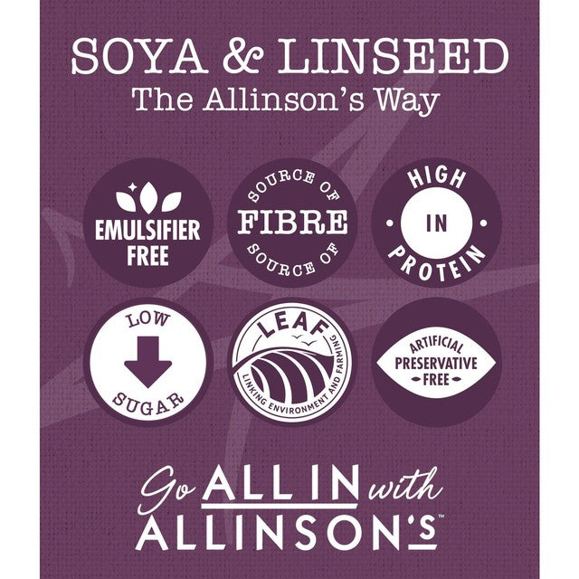 Allinson's Soya and Linseed sliced seeded bread 750g - British product