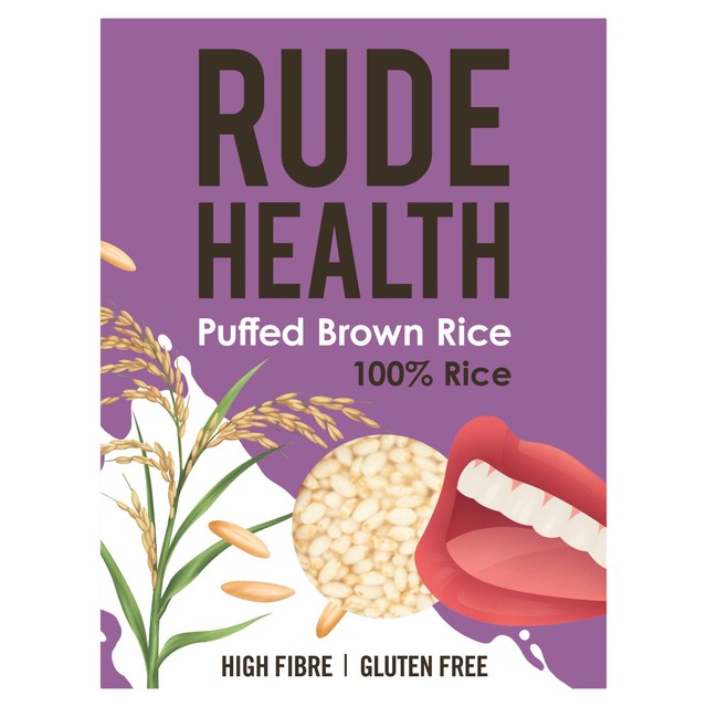 Rude Health puffed brown rice 225g, imported from the UK