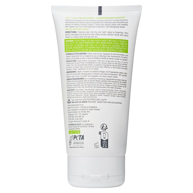 Super Facialist Salicylic Acid Anti-Blemish Purifying Cleansing Wash 150ml (British brand)