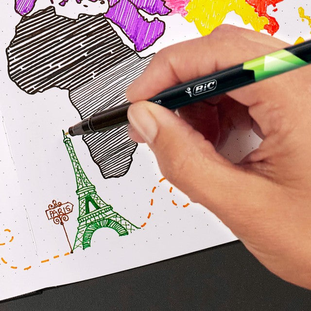 BIC Intensity Fineliner marker pens, pack of 10 - British product