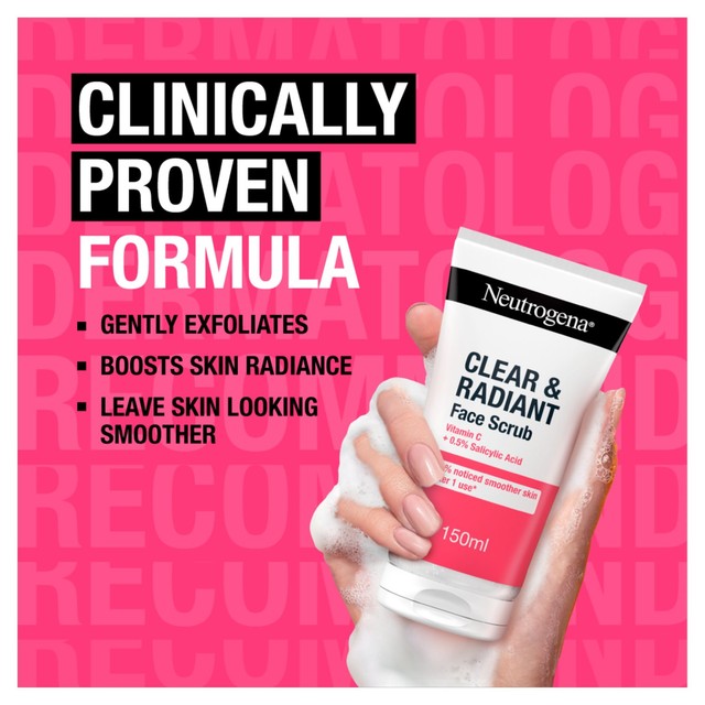 Neutrogena pink grapefruit facial scrub 150ml, imported from the UK