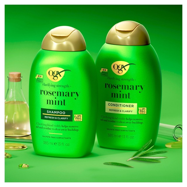 OGX Rosemary Mint Shampoo 385ml, imported from the UK
