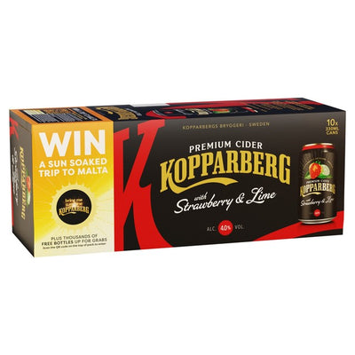 M&S Kopparberg Strawberry & Lime Premium Fruit Cider 10 x 330ml- Buy online at McGrocer