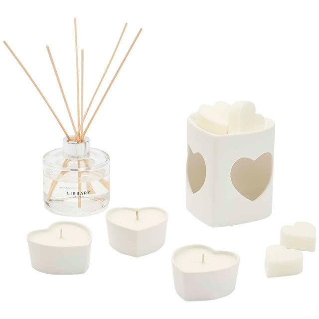 M&S pomegranate scent gift set with reed diffuser and candles, imported from the UK