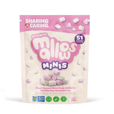 M&S Freedom Mallows Vegetarian Mini Pink & White Vanilla Marshmallow Bites 100g- Buy online at McGrocer