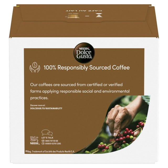 Dolce Gusto Café Au Lait coffee capsules 30 pack, imported from the UK