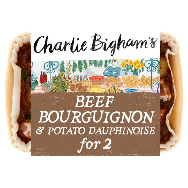 Charlie Bigham's Beef Bourguignon ready meal for two 850g - British product