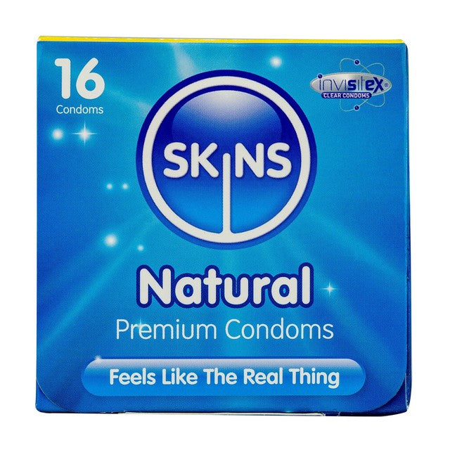Skins Natural Condoms 16 pack (British brand)