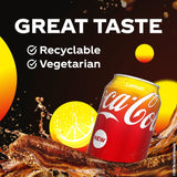 Coca-Cola lemon sparkling soft drink 330ml can - British product