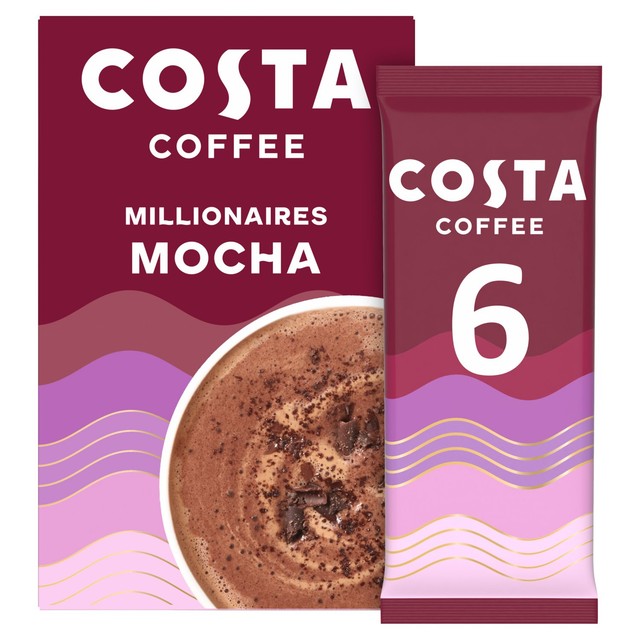 Costa Millionaires Mocha instant coffee drink 6 sachets - British product