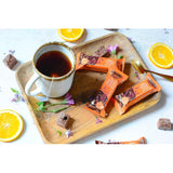 Rhythm 108 vegan orange dark chocolate bar 33g, imported from the UK