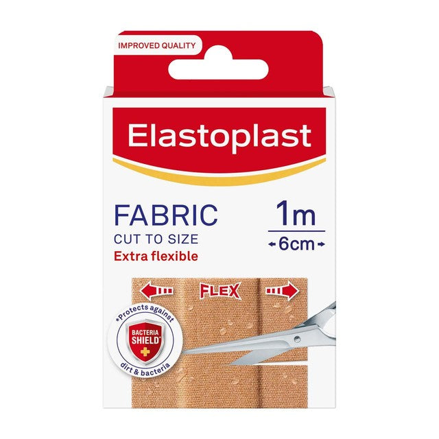 Elastoplast extra flexible breathable fabric plaster 1m x 6cm - British product