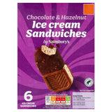 Sainsburys Chocolate  Hazelnut Ice Cream Sandwiches 309g