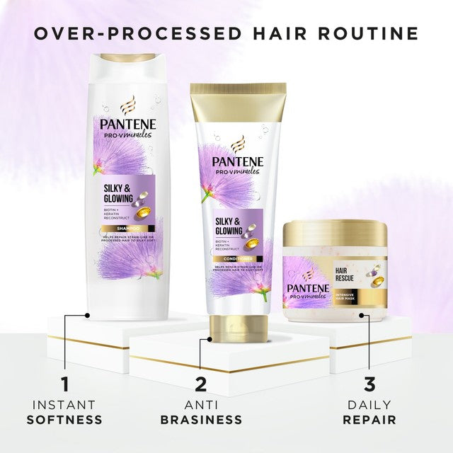 Pantene Silky Glowing Conditioner 275ml, imported from the UK